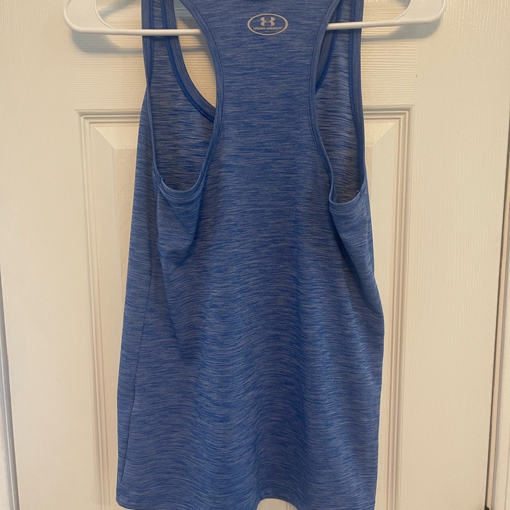 Under Armour Heathered Blue Athletic Tank